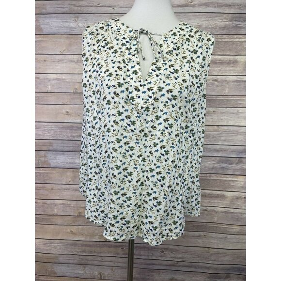 Old Navy Tops - Old Navy Large Floral Peasant Style Top Cottage Core Sleeveless Blouse Boho